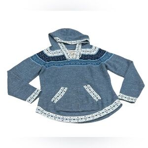 Artesania Peruvian Alpaca Wool Blend Hooded Sweater Size Small